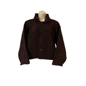 Hand Made Crochet Button Sweater Jacket